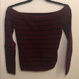 Red and Black Striped Sweater